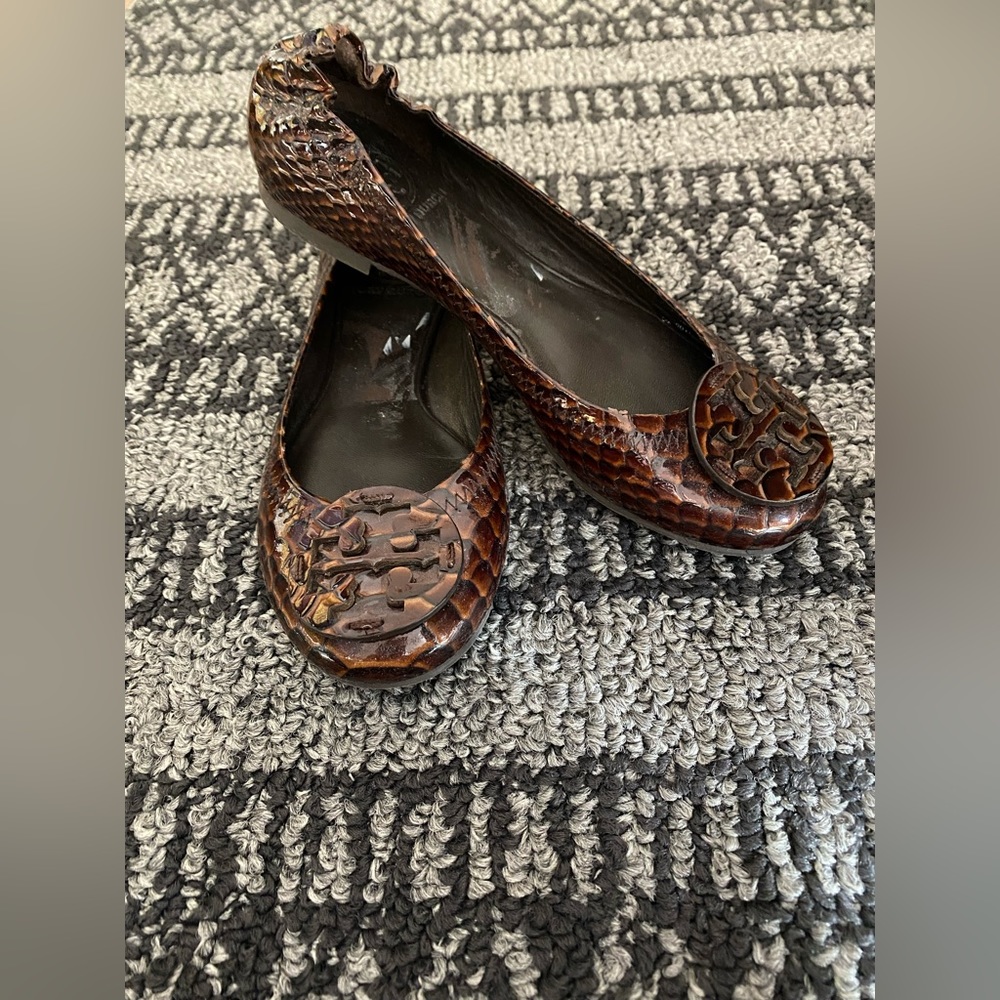 Tory Burch Snake Skin Ballet Flats
